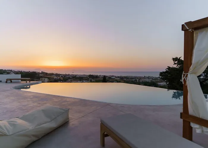 Seaview The Infinite With Private Pool, Bbq & Ping Pong, 1,5km From Villa Rethymno