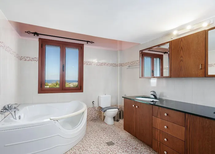 Villa Seaview The Infinite With Private Pool, Bbq & Ping Pong, 1,5km From Rethymno