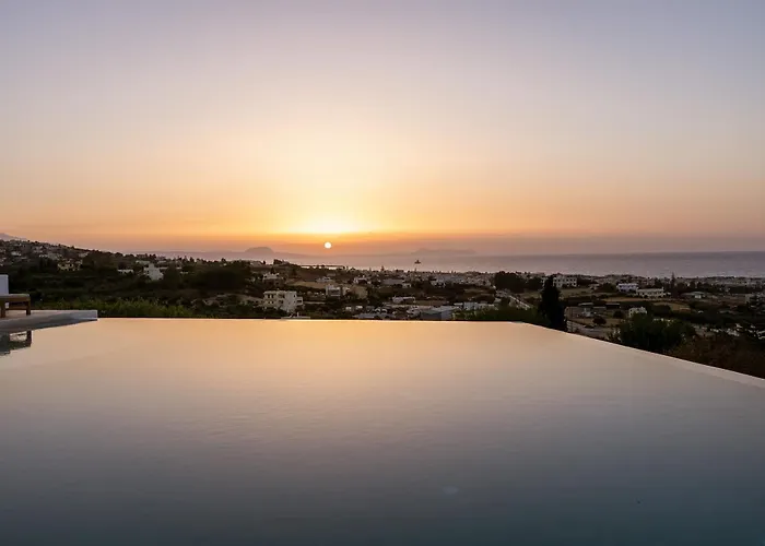 Seaview The Infinite With Private Pool, Bbq & Ping Pong, 1,5km From Villa Rethymno